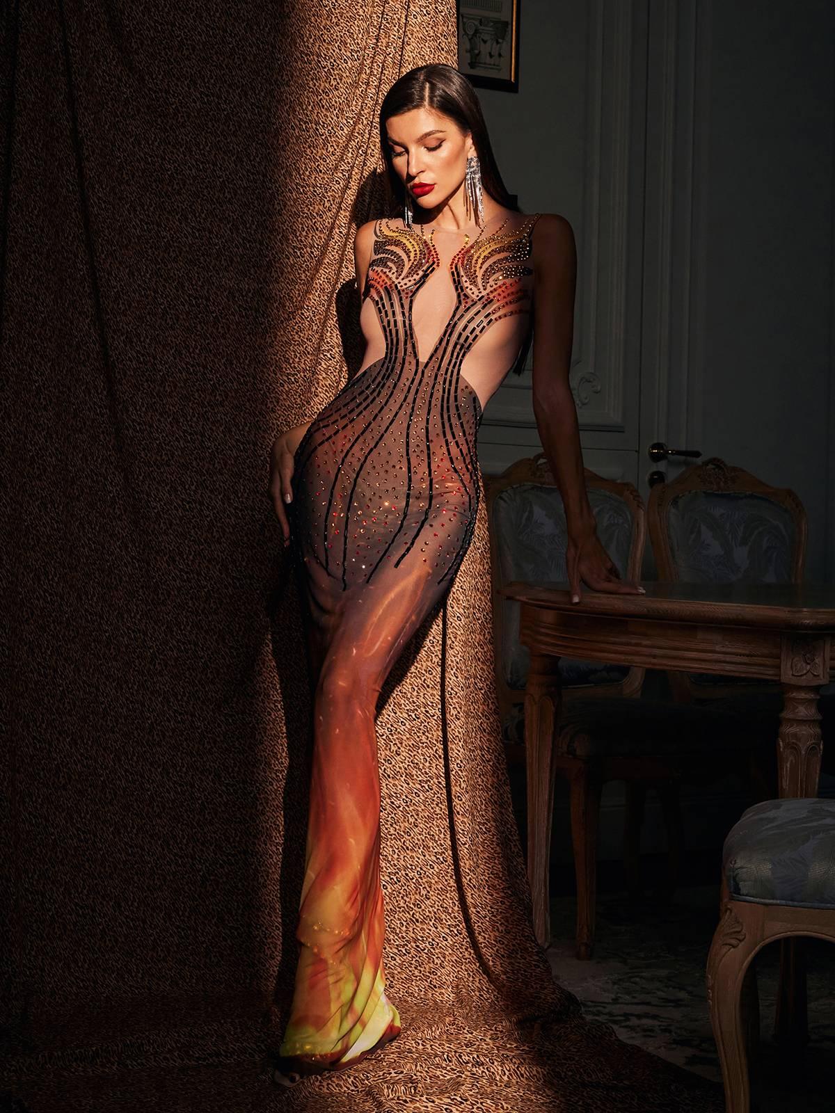 The Bellezza Printed Rhinestone Maxi Dress: Your Ultimate Summer Statement Piece