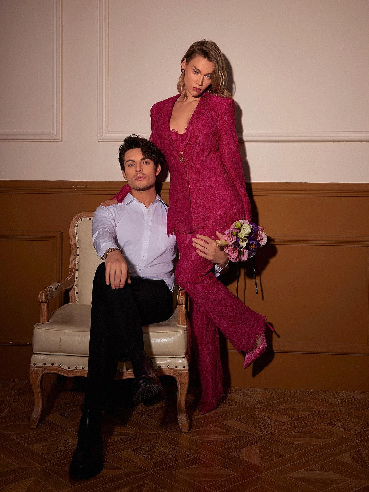 The Connor Lace Blazer Set: Elevate Your Style