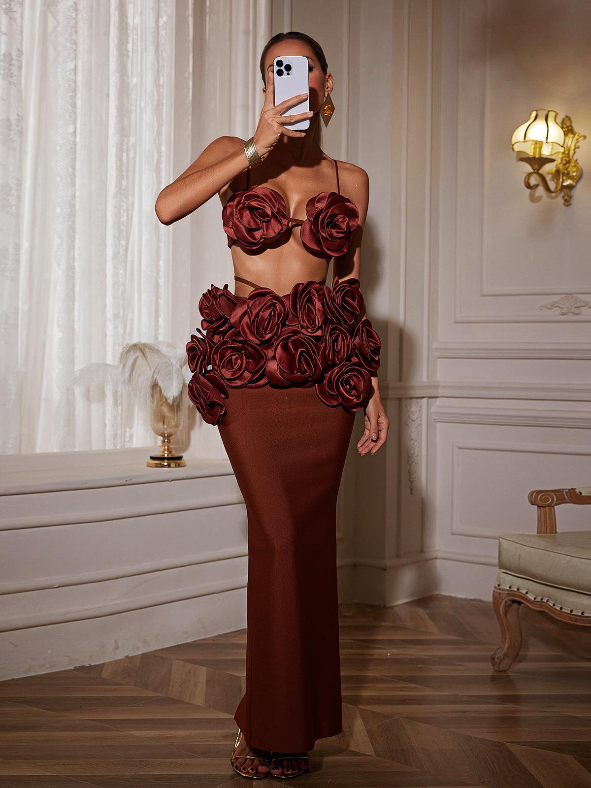 Discover: Irma Flower Bandage Skirt Set