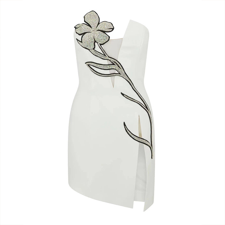 Charmy Flowers Rhinestone Dress