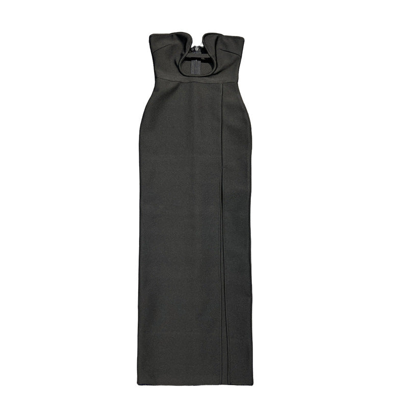 Elegant Black Cutout Maxi Dress