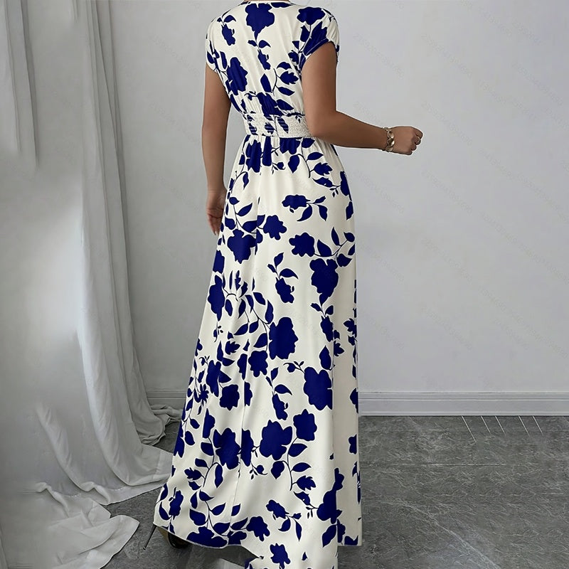 V-Neck Maxi Elegant Dress