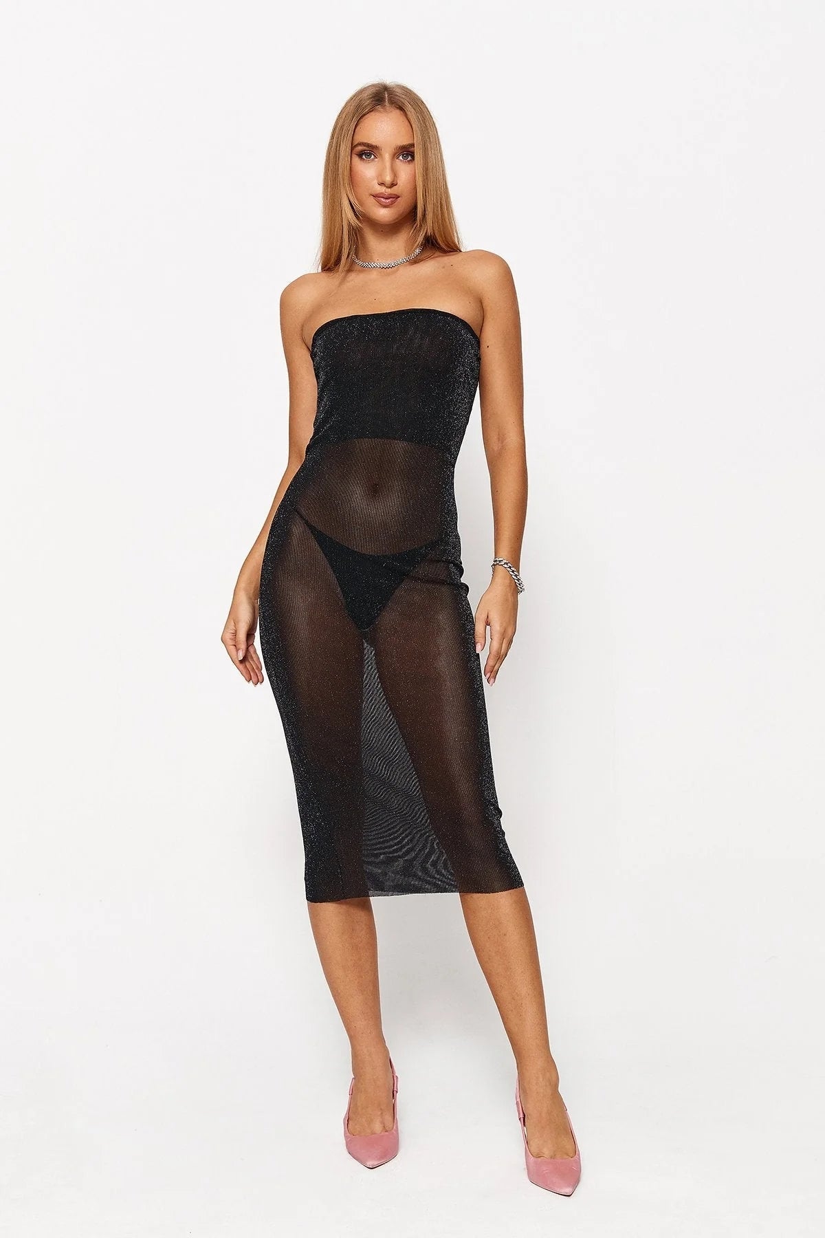 Mesh Tube Top Dress