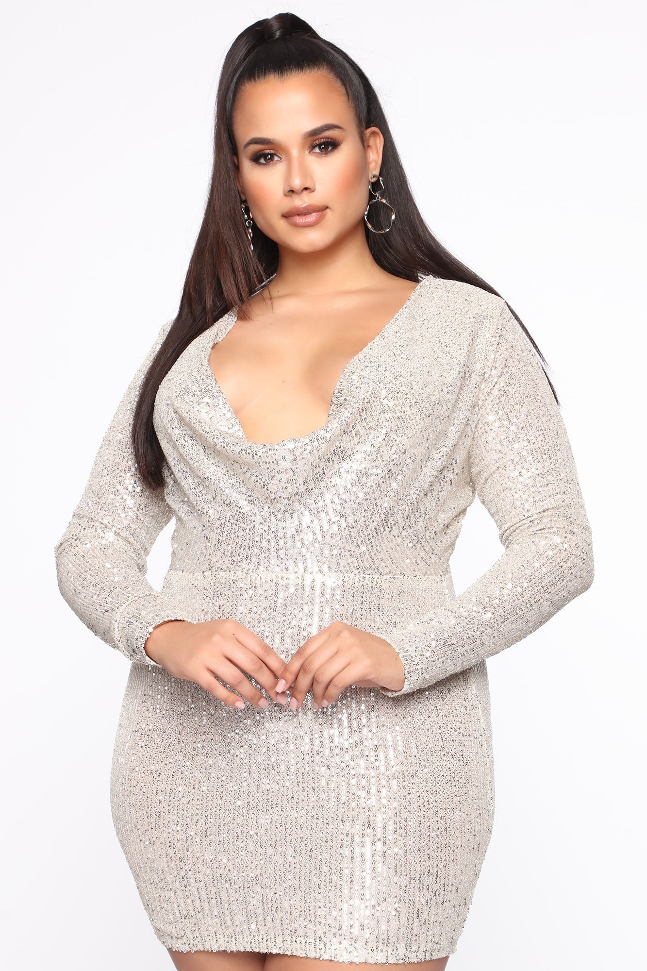 Mini Swing Collar Dress-Party