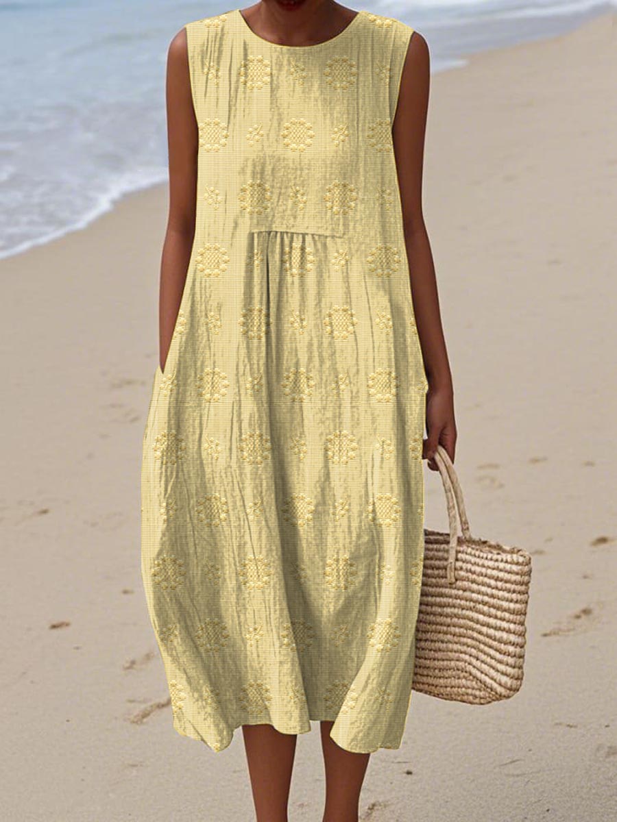 Olivia - Embroidered Midi Dress