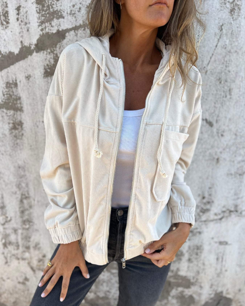 Brooklyn Corduroy Hooded Jacket