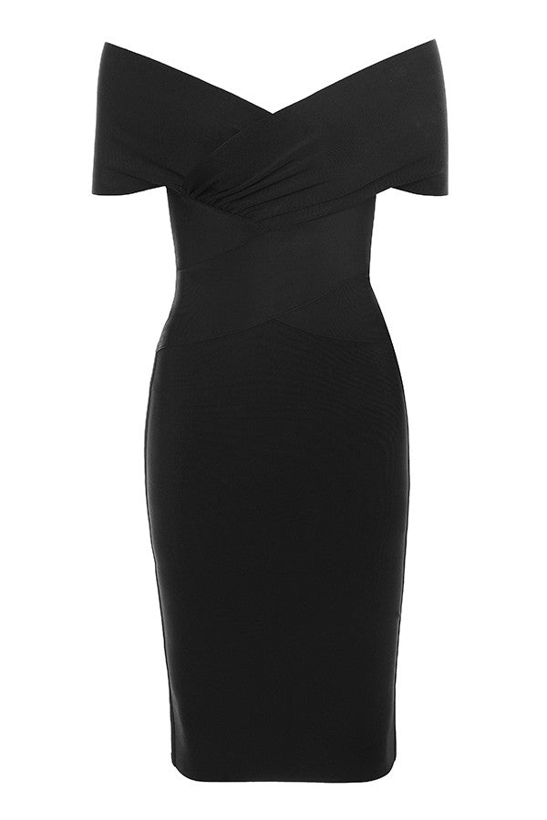 MEIGA OFF SHOULDER BANDAGE DRESS