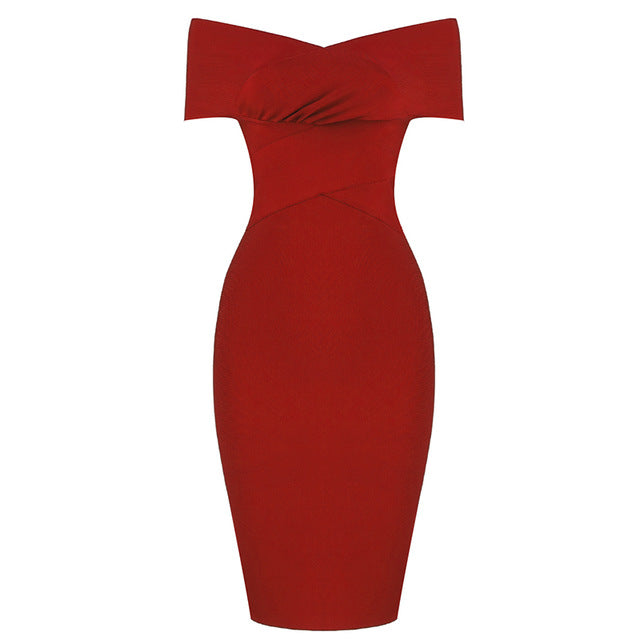 Meiga Off Shoulder Bandage Dress