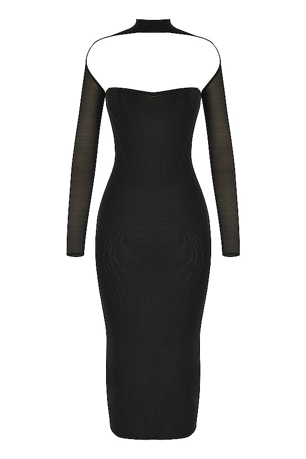 CHIC CORSET MESH MIDI