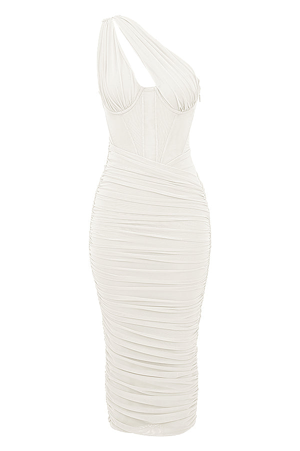 Lemily Cutout One-Shoulder Midi Bandage Dress