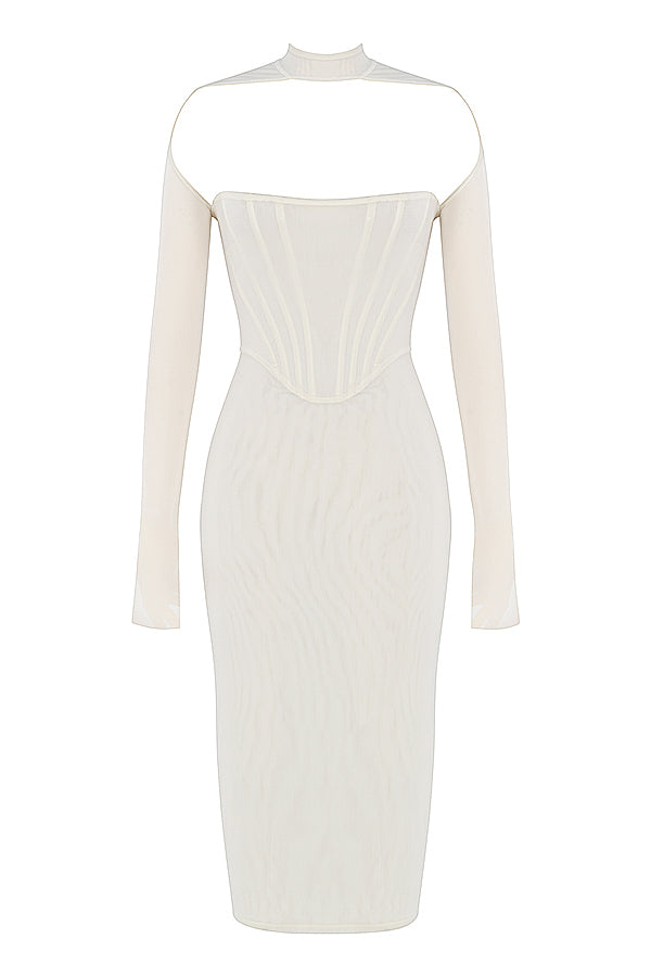 CHIC CORSET MESH MIDI