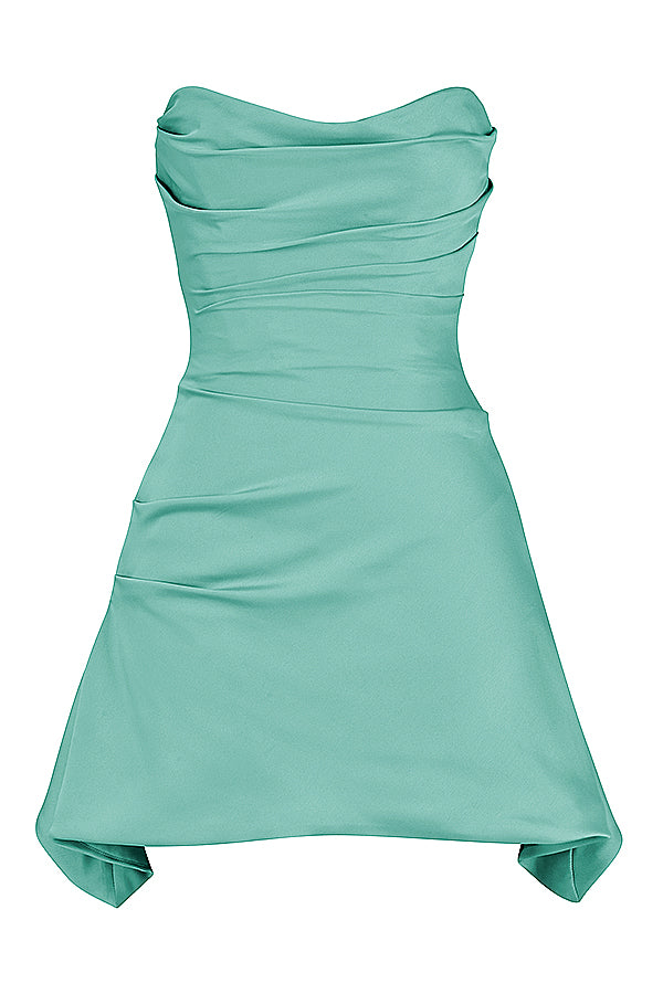 Kellya Manic Draped Strapless Corset Mini Dress