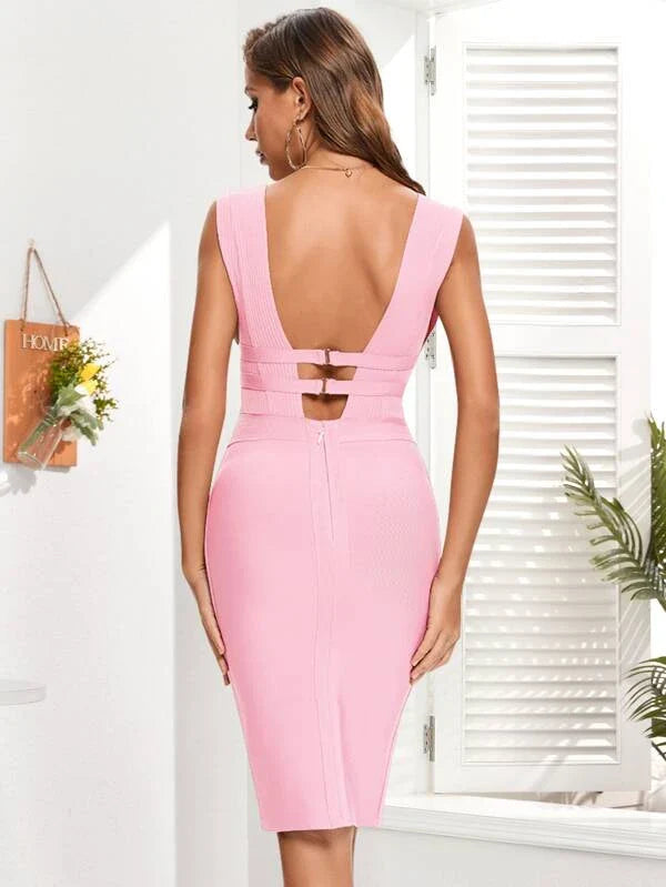 Lemily Cutout Bandage Dress