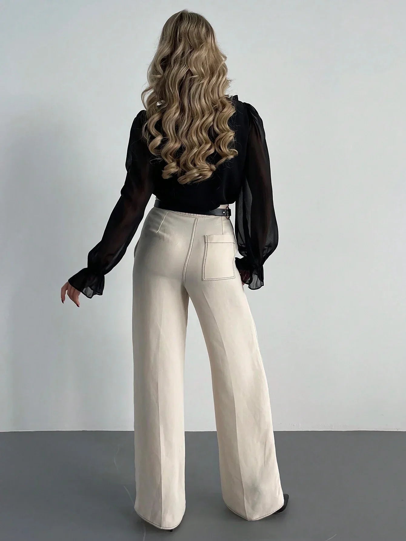 Delilah - Ruffle Long Sleeve Blouse