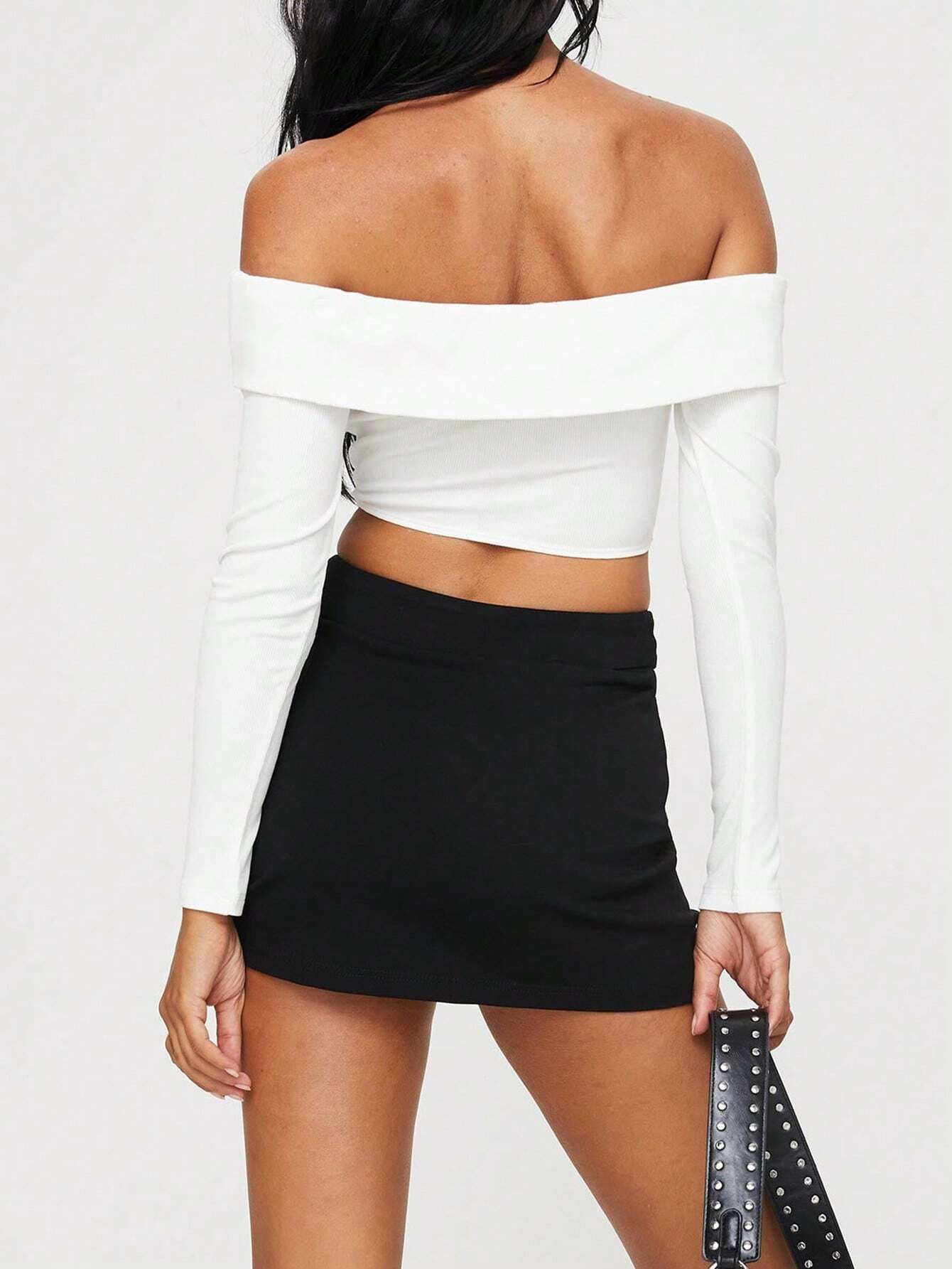 Caroline - Ribbed Mini Skirt