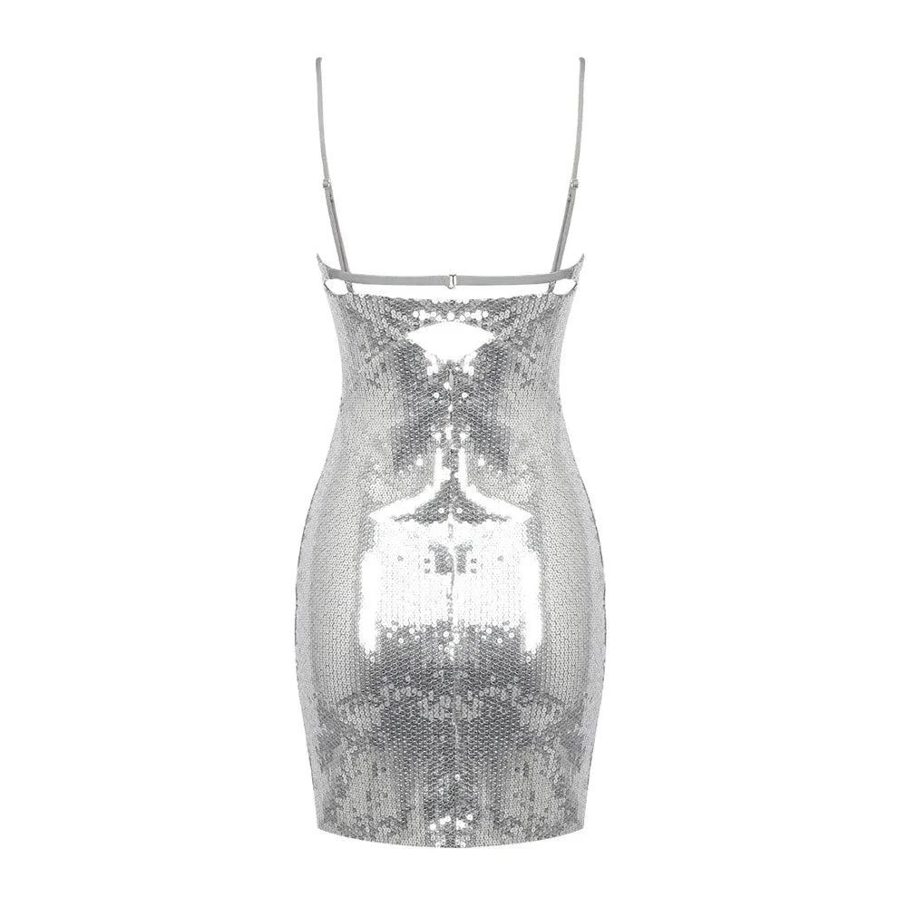 Alyia Sequin Embellished Bodycon Mini Dress