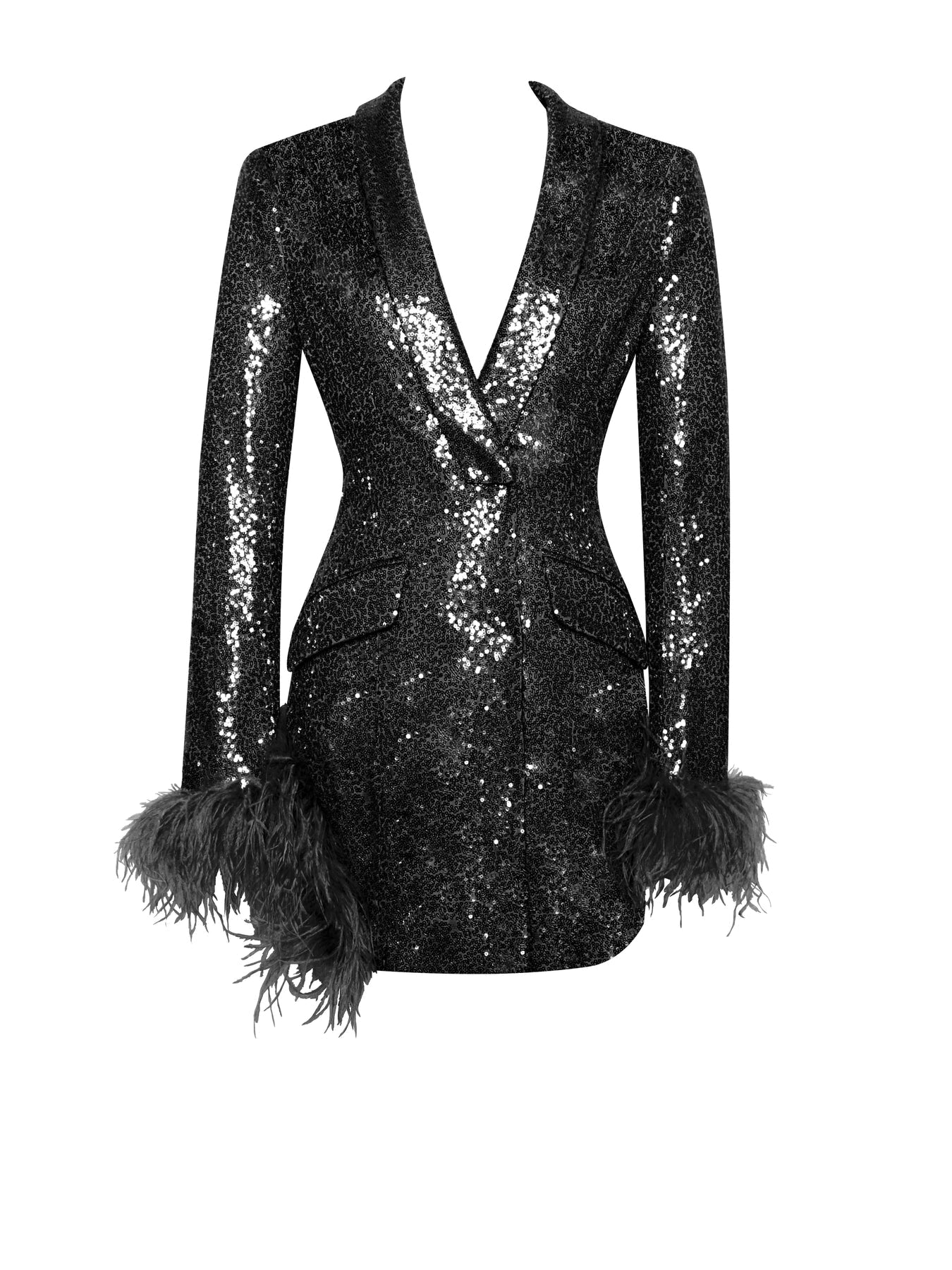 SAPYA MINI BLACK SEQUIN DRESS