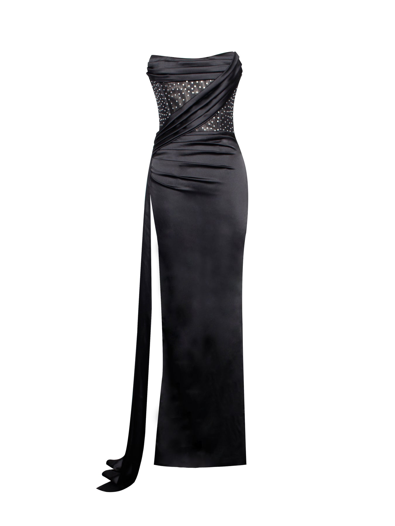 Elegant  Evening Dress With Bra And Diamond Ironing