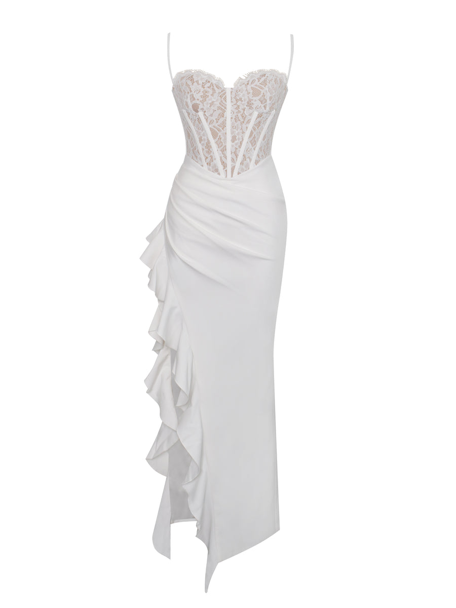 Chic Split Stitching Lace Dress