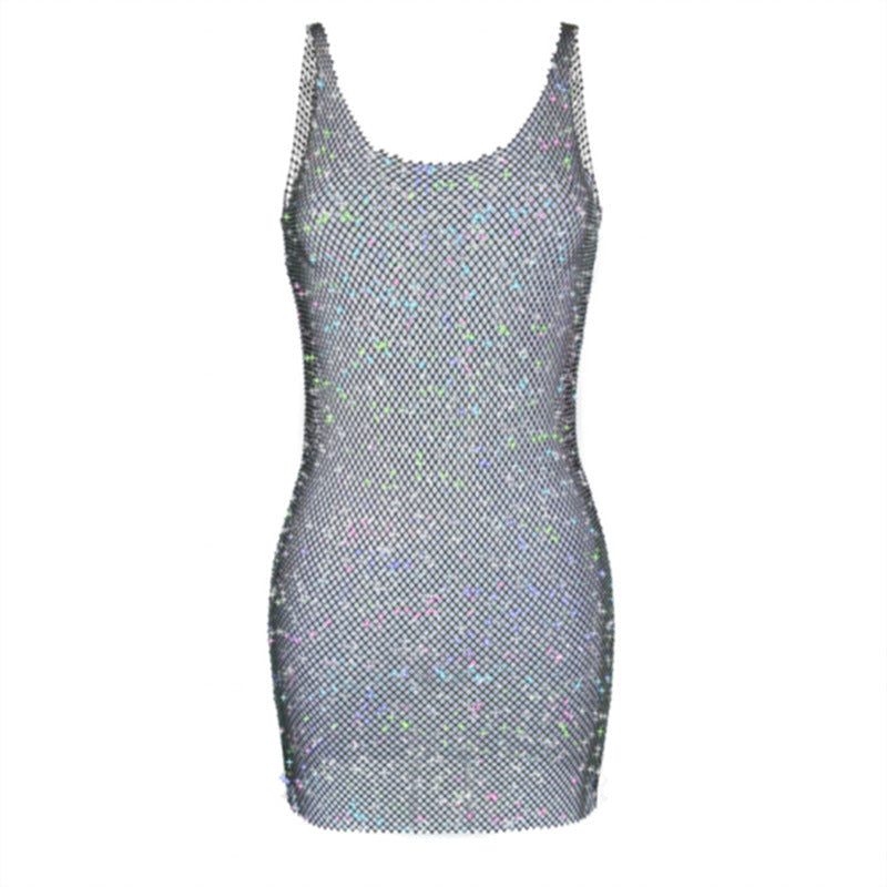 Sequined Sexy Hollow-out Camisole Dress