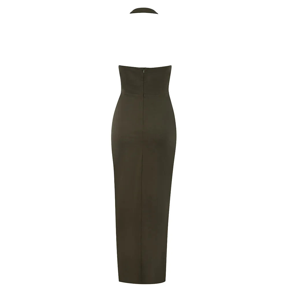 Alana Halter Backless Knitted Bandage Dress