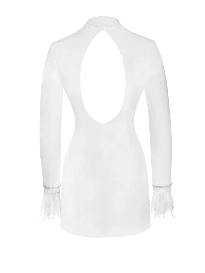 ELERKA MINI FUR SLEEVED BLAZER