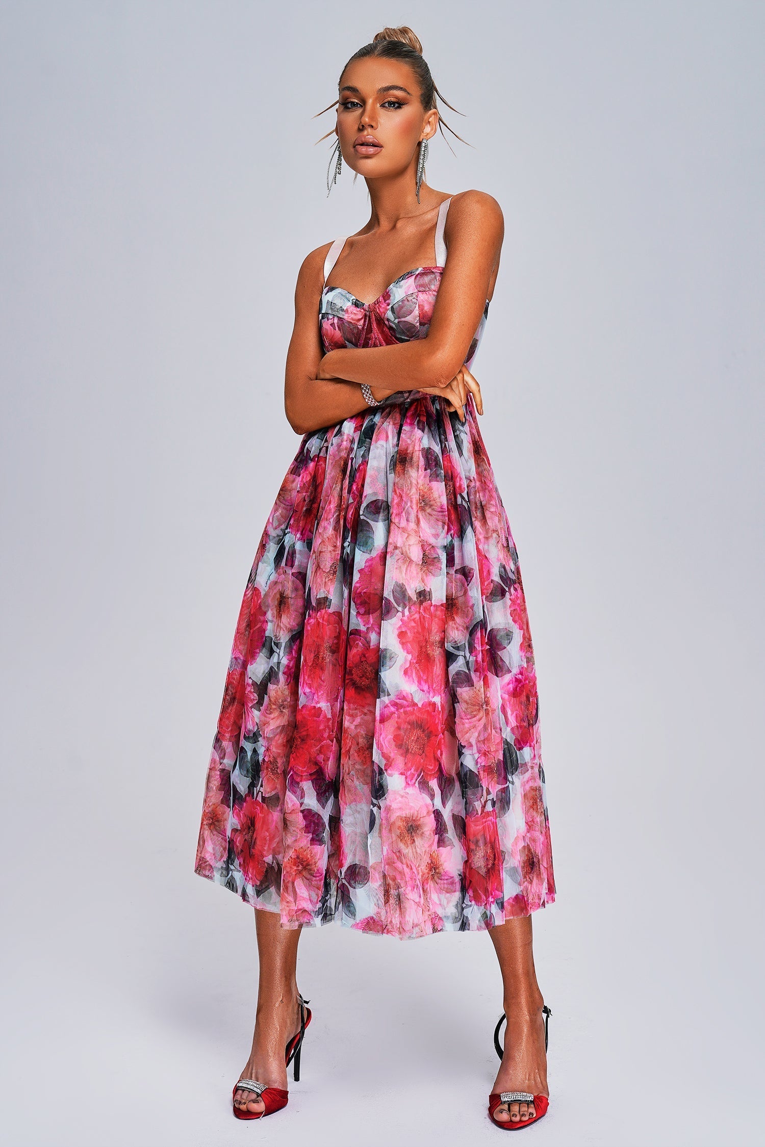 Deirra Floral Midi Dress