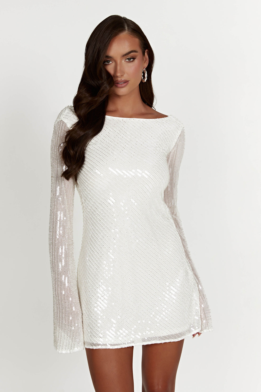 Tava Backless White Cocktail Dress