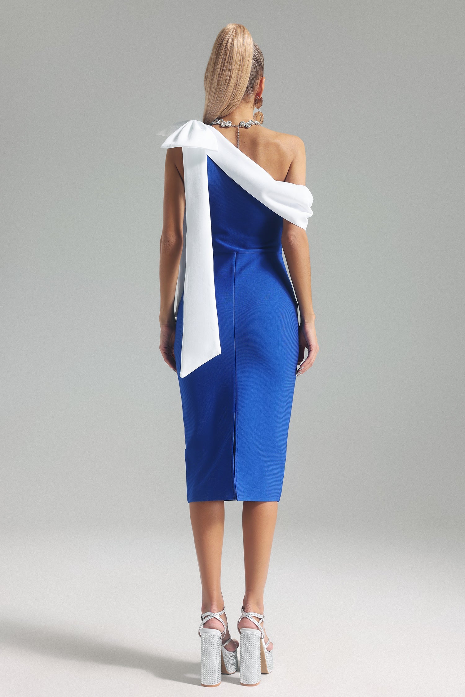 Alyia One shoulder Bow Bandage Dress