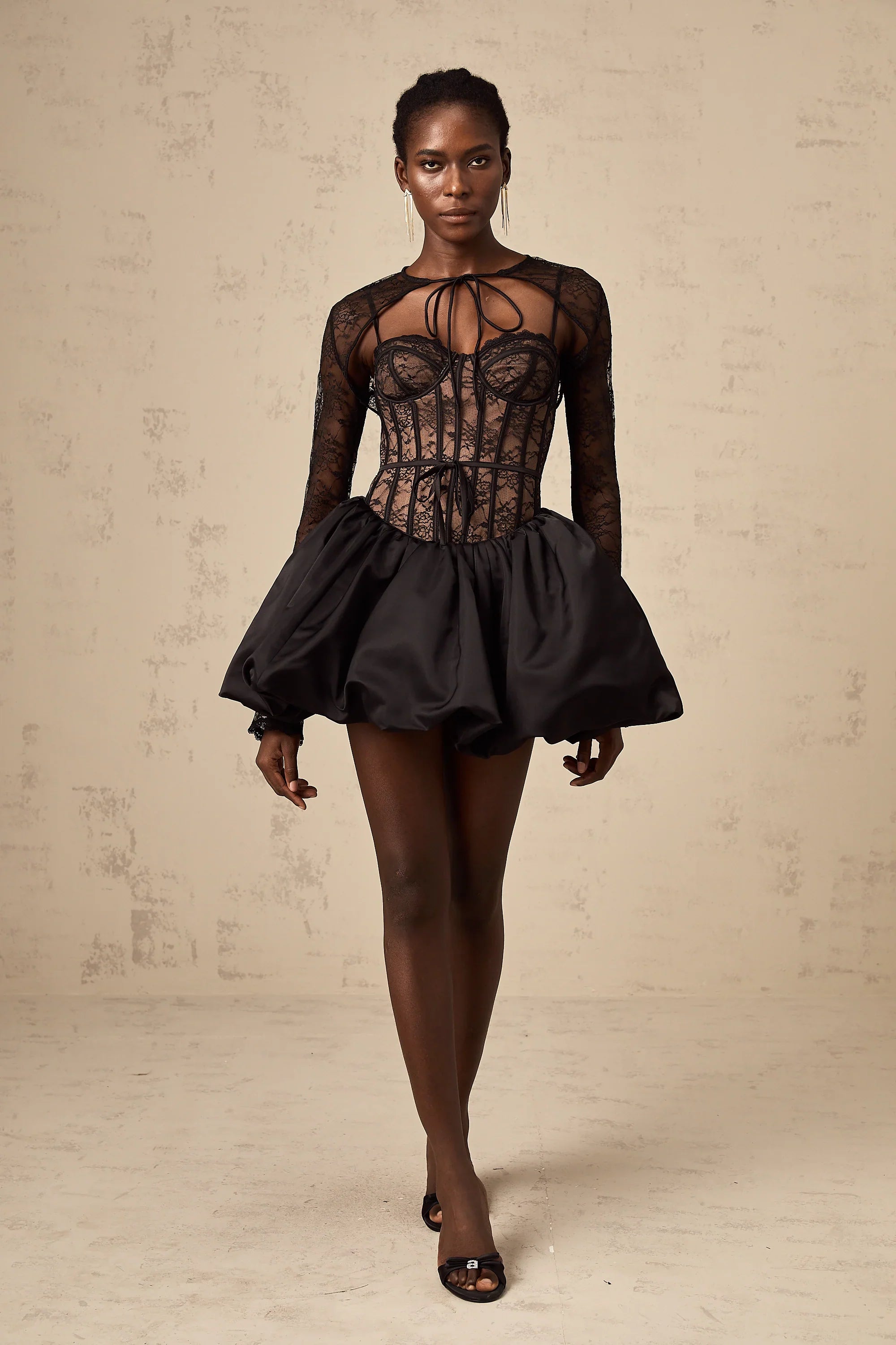 ALAYA CORSET SNATCHED MINI SKIRT