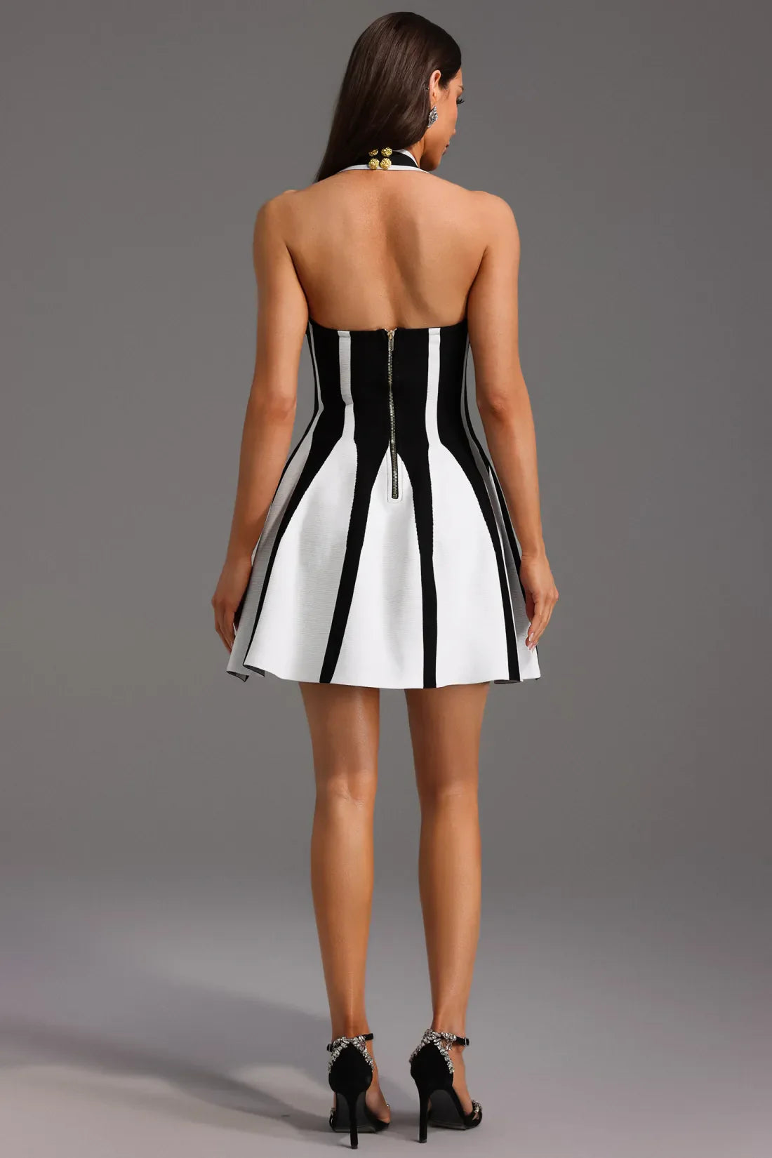 Vlora Halter Sleeveless Bandage Mini Dress