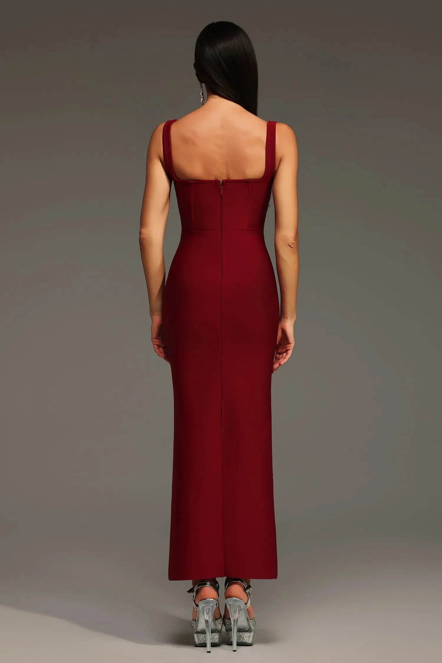 RENNA ELEGANT RED MAXI DRESS