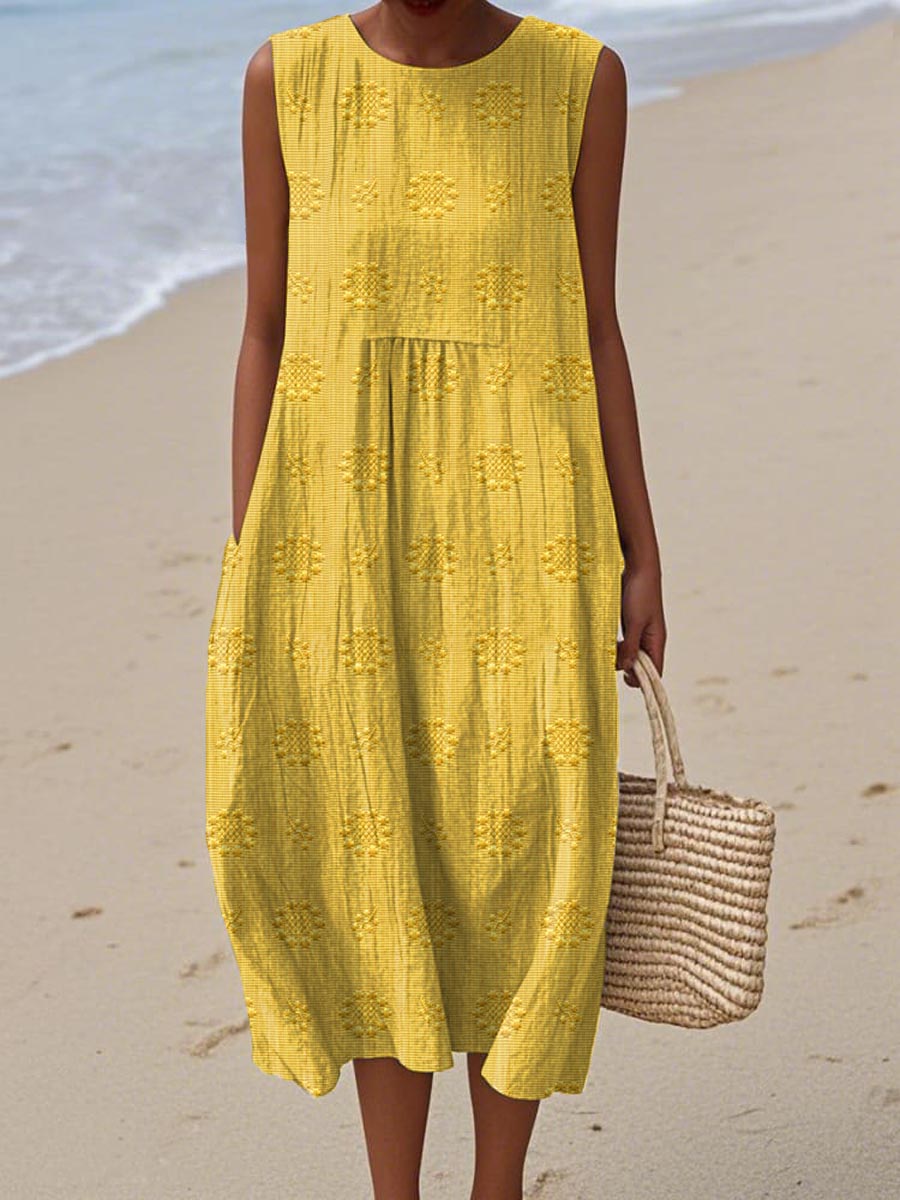 Olivia - Embroidered Midi Dress