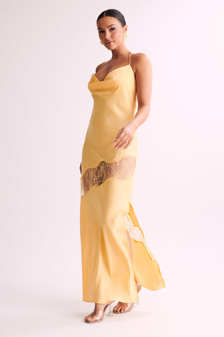 Elegant Halter Backless Satin Dress