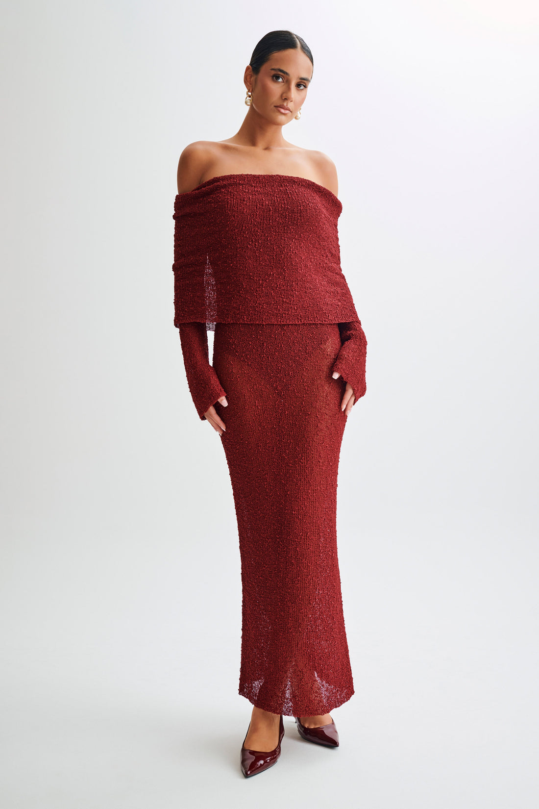 ALLURE BOUCLE MAXI DRESS