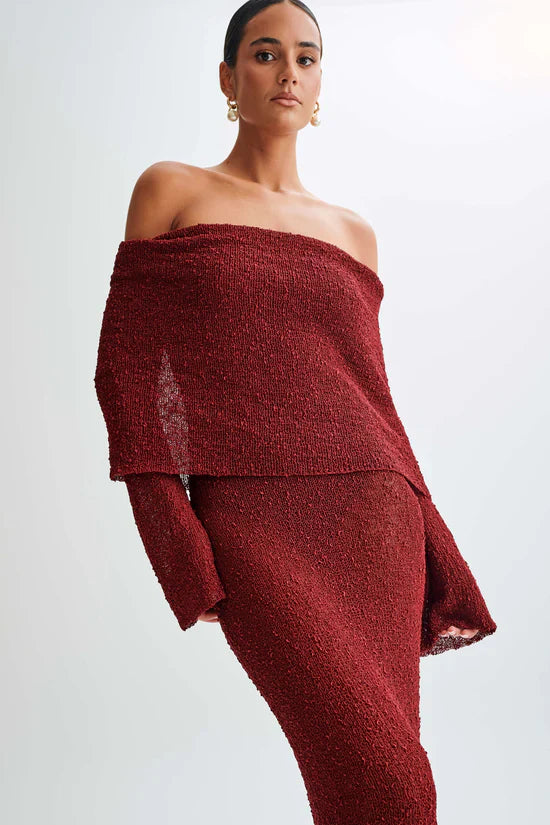 ALLURE BOUCLE MAXI DRESS