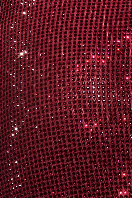 Allure Sparkling Midi party Dress -Purplish red