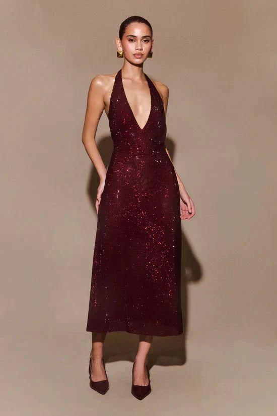Allure Sparkling Midi party Dress