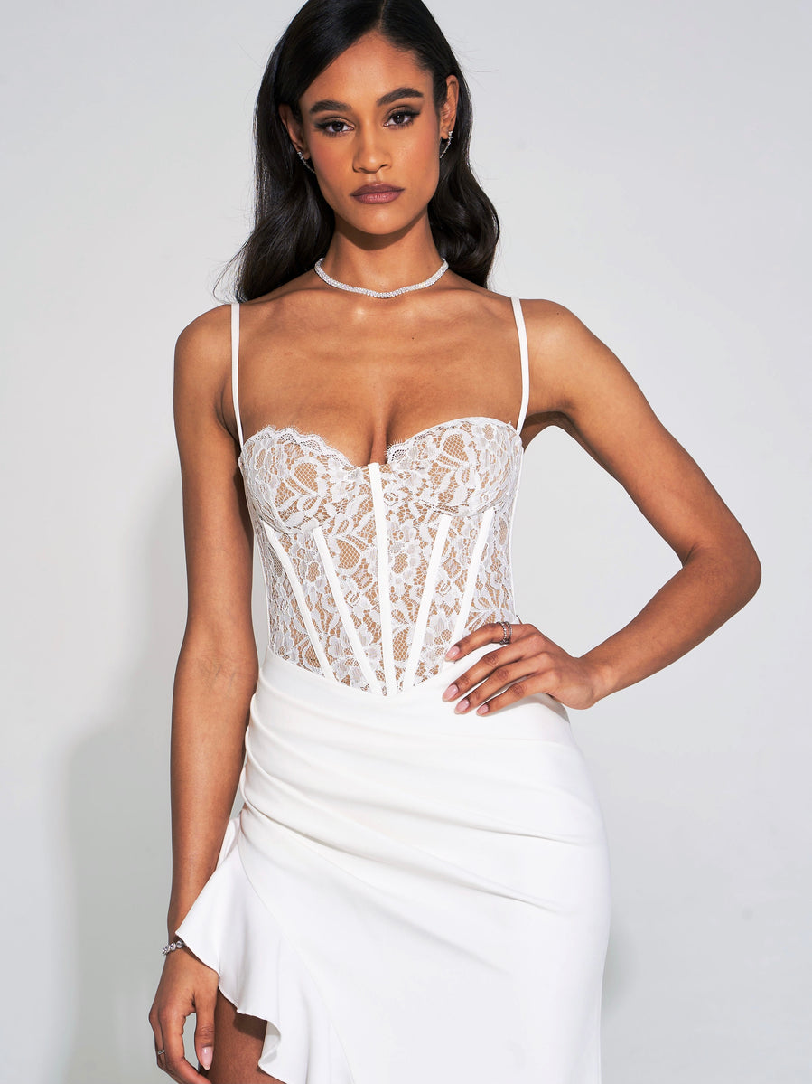 Chic Split Stitching Lace Dress
