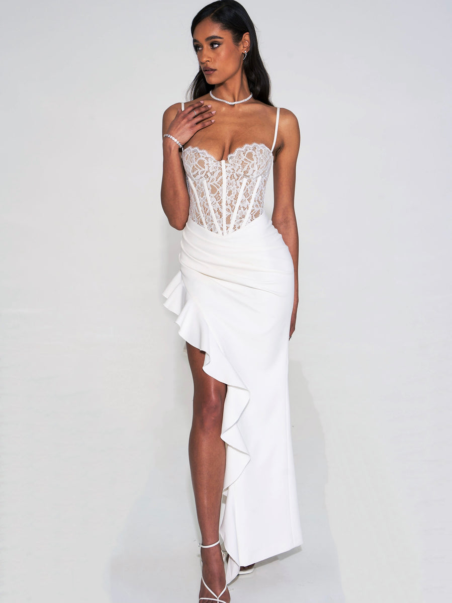 Chic Split Stitching Lace Dress