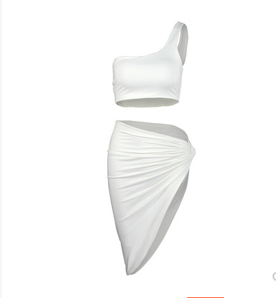Slim vest split skirt