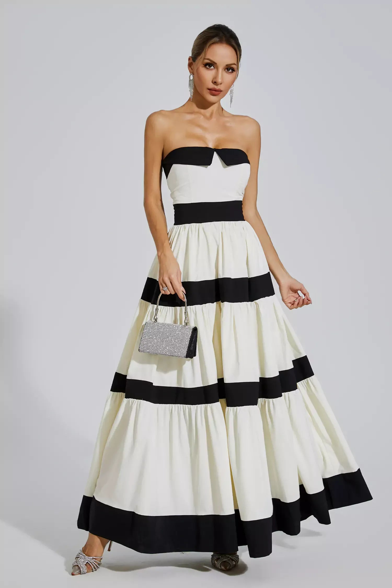 CHIC ELEGANT BOW MAXI DRESS
