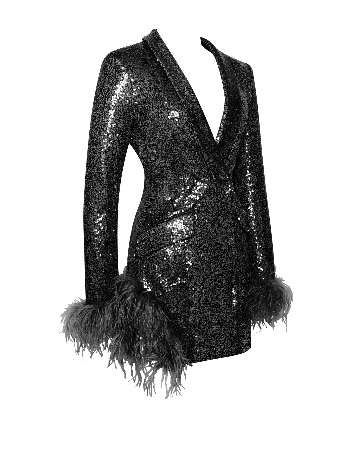 SAPYA MINI BLACK SEQUIN DRESS