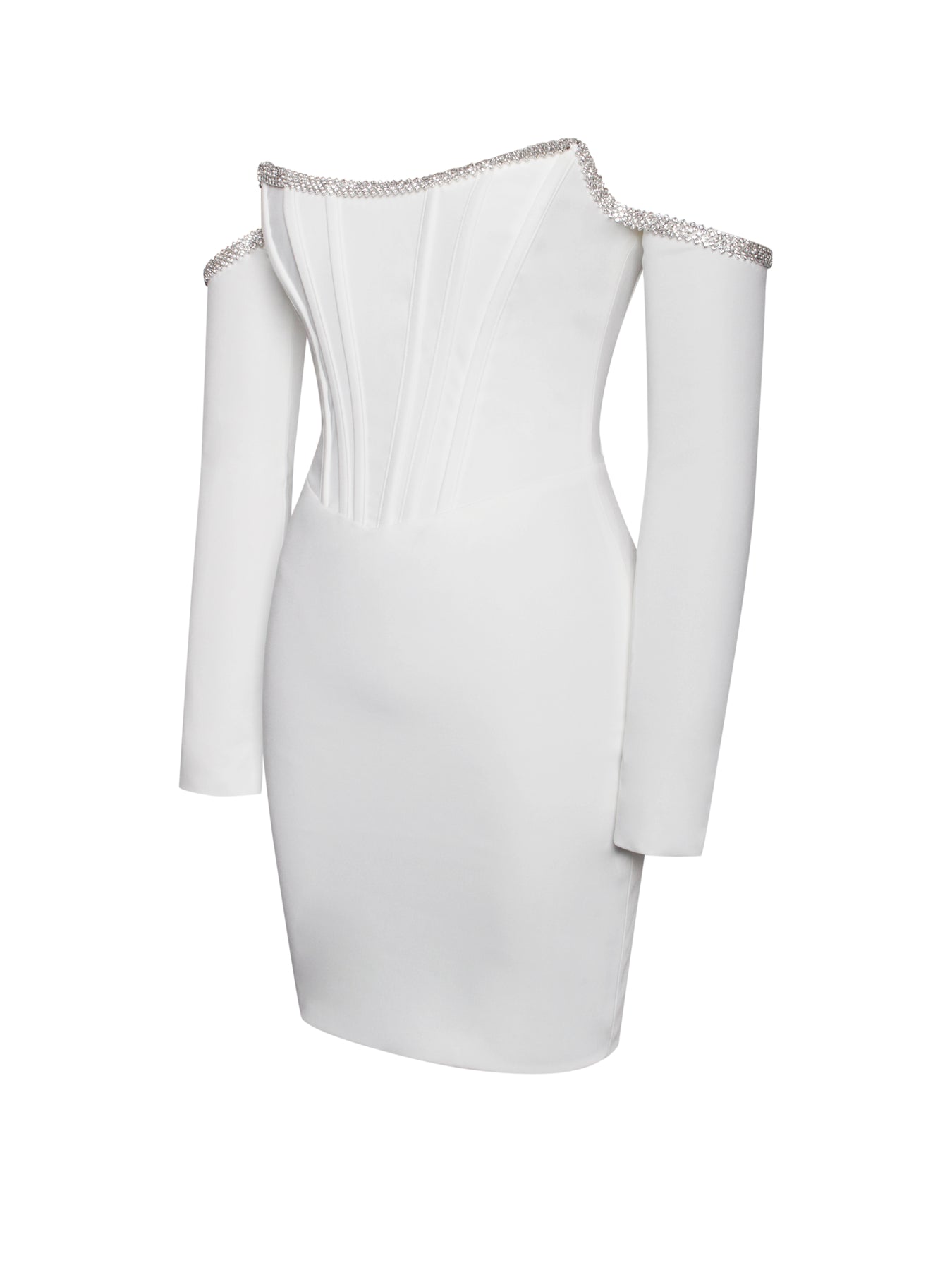 Diamond Long Sleeve Bandage One-piece Dress