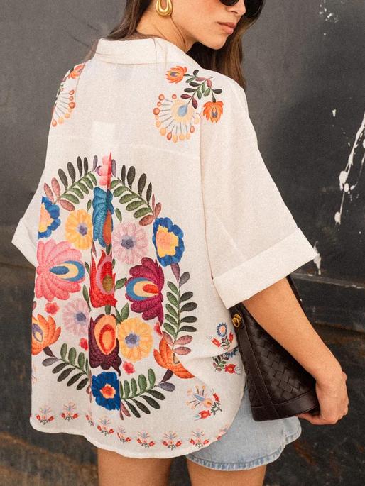 Layla - Floral Button-Up Shirt