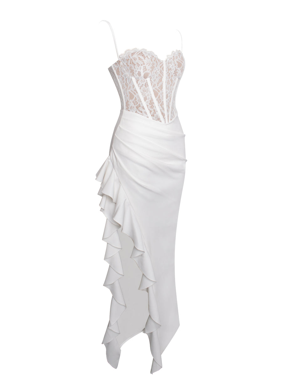 Chic Split Stitching Lace Dress