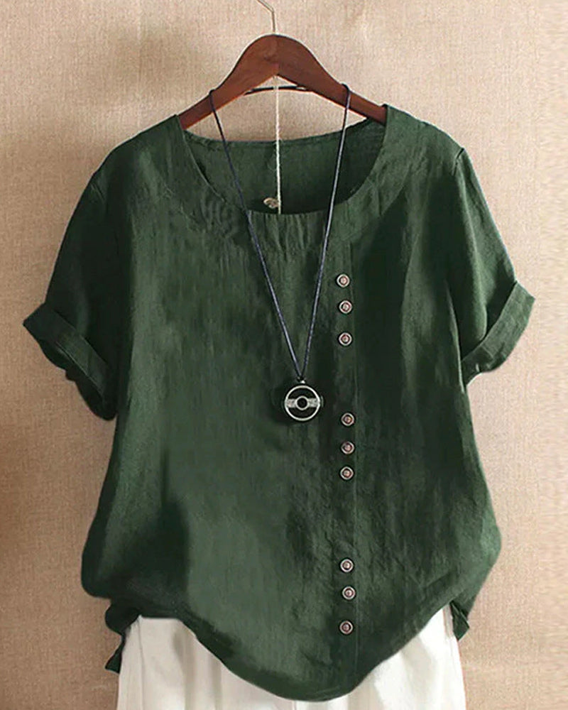 Debra - Button Detail Blouse