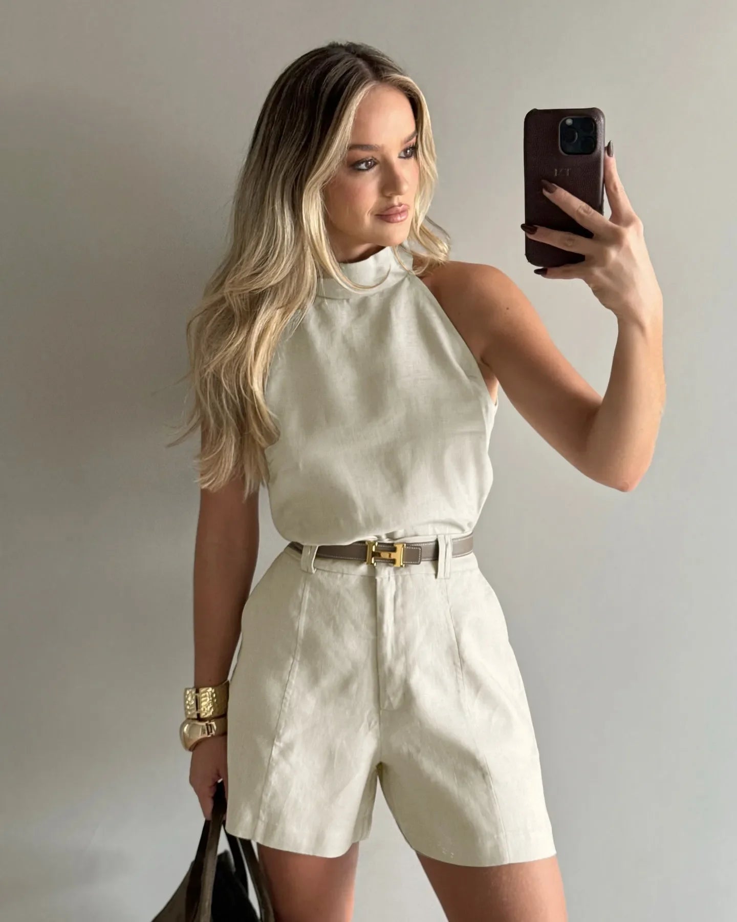 Sleeveless Top and Shorts Set