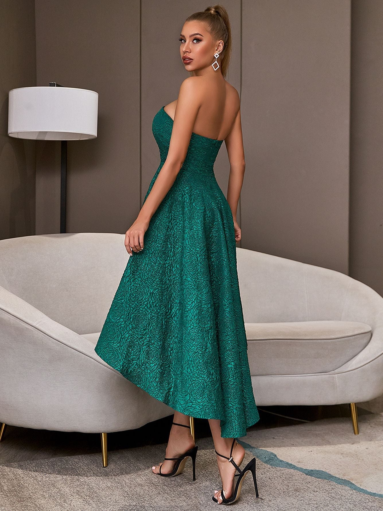 CHIC STRAPLESS ELEGANT PARTY DRESS