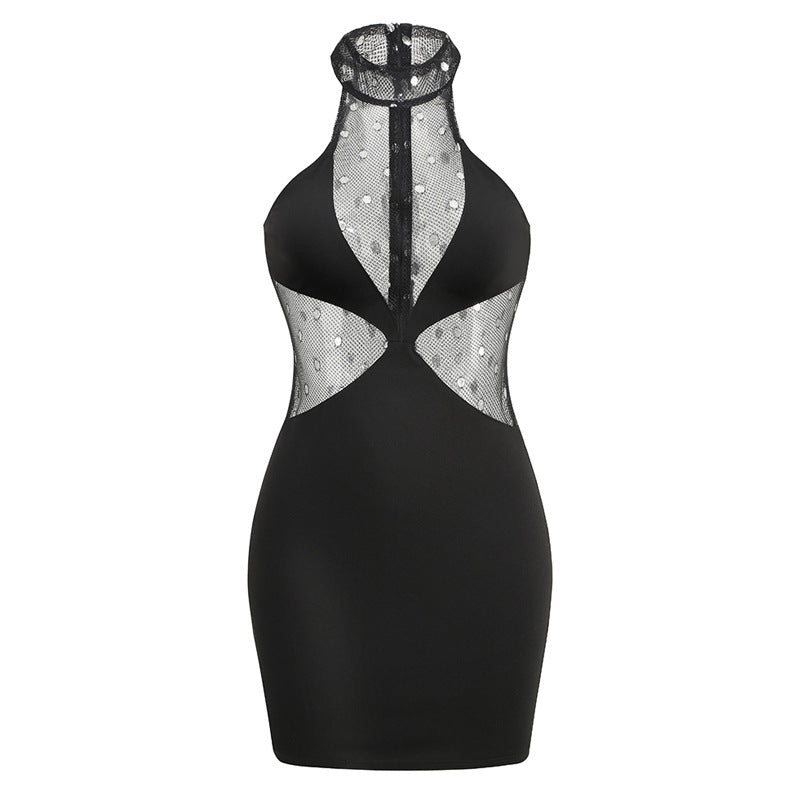Gaglia  Strapless High Neck Sleeveless Dress